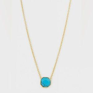 Gorjana Power Gemstone turquoise pendant necklace